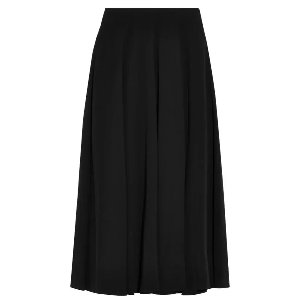 The Row Mara Stretch Crepe Skirt Black size US 2 Viscose blend Pockets Authentic